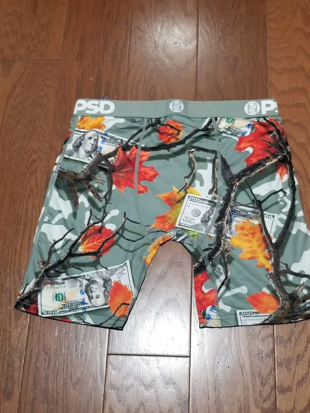 NEW! PSD Warface Boxer Briefs in Olive with Red Accents Sz Large NWT